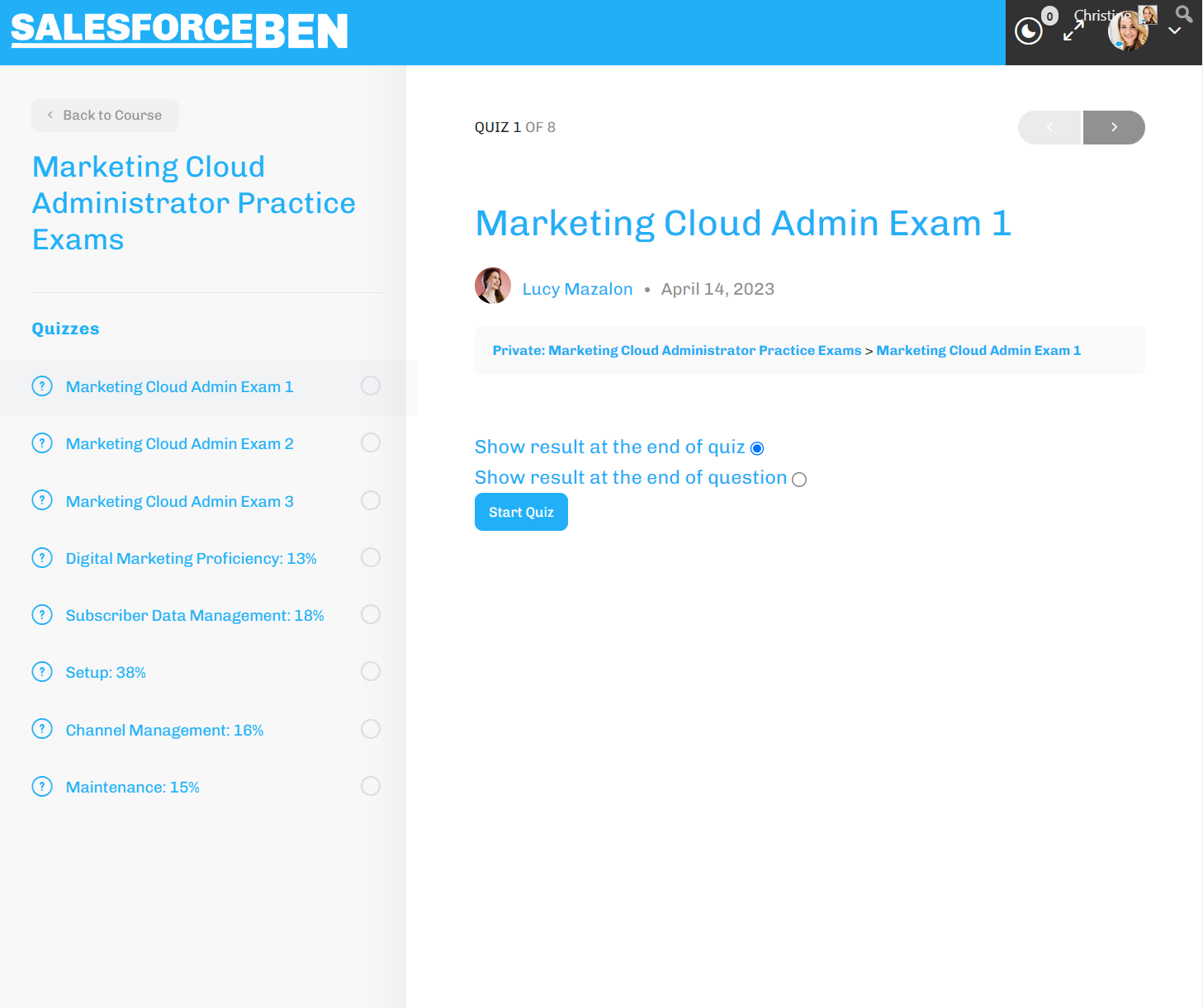 Show Results After Each Question Or At The End Of Each Quiz