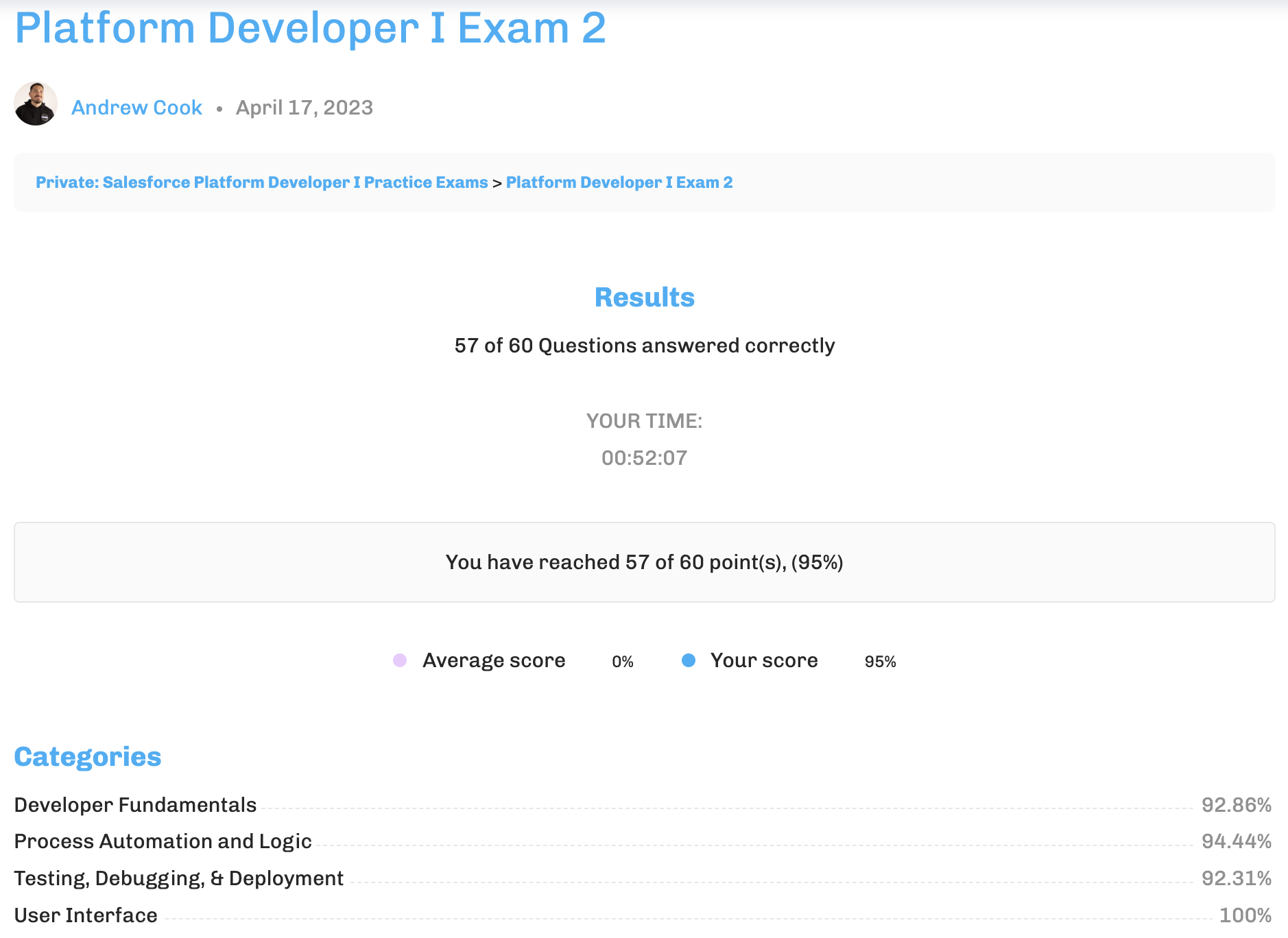 Section Level Scoring