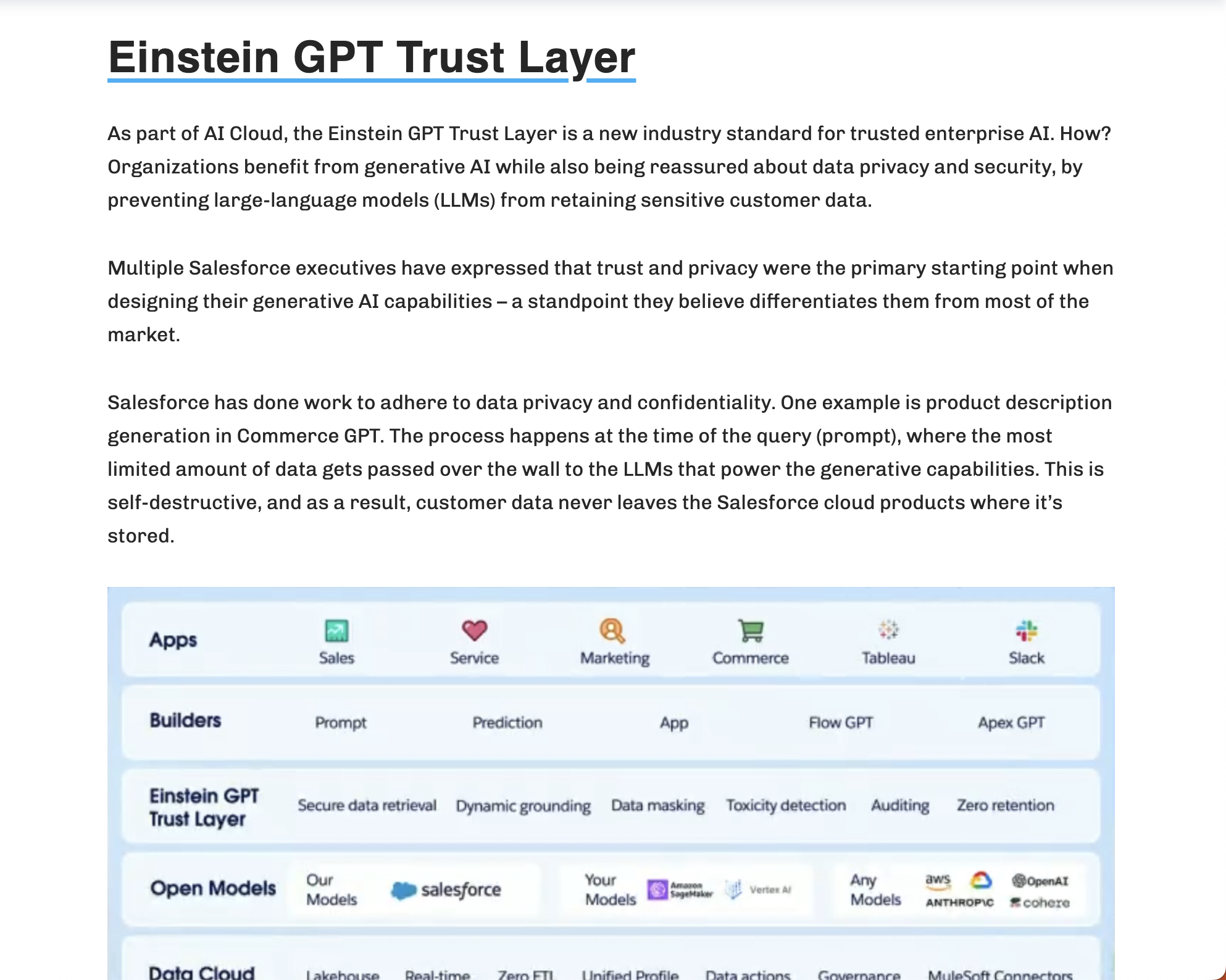 EinsteinGPT Trust Layer